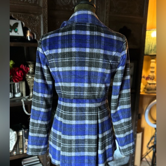 mac & jac blue and black flannel jacket size xs - Picture 3 of 9